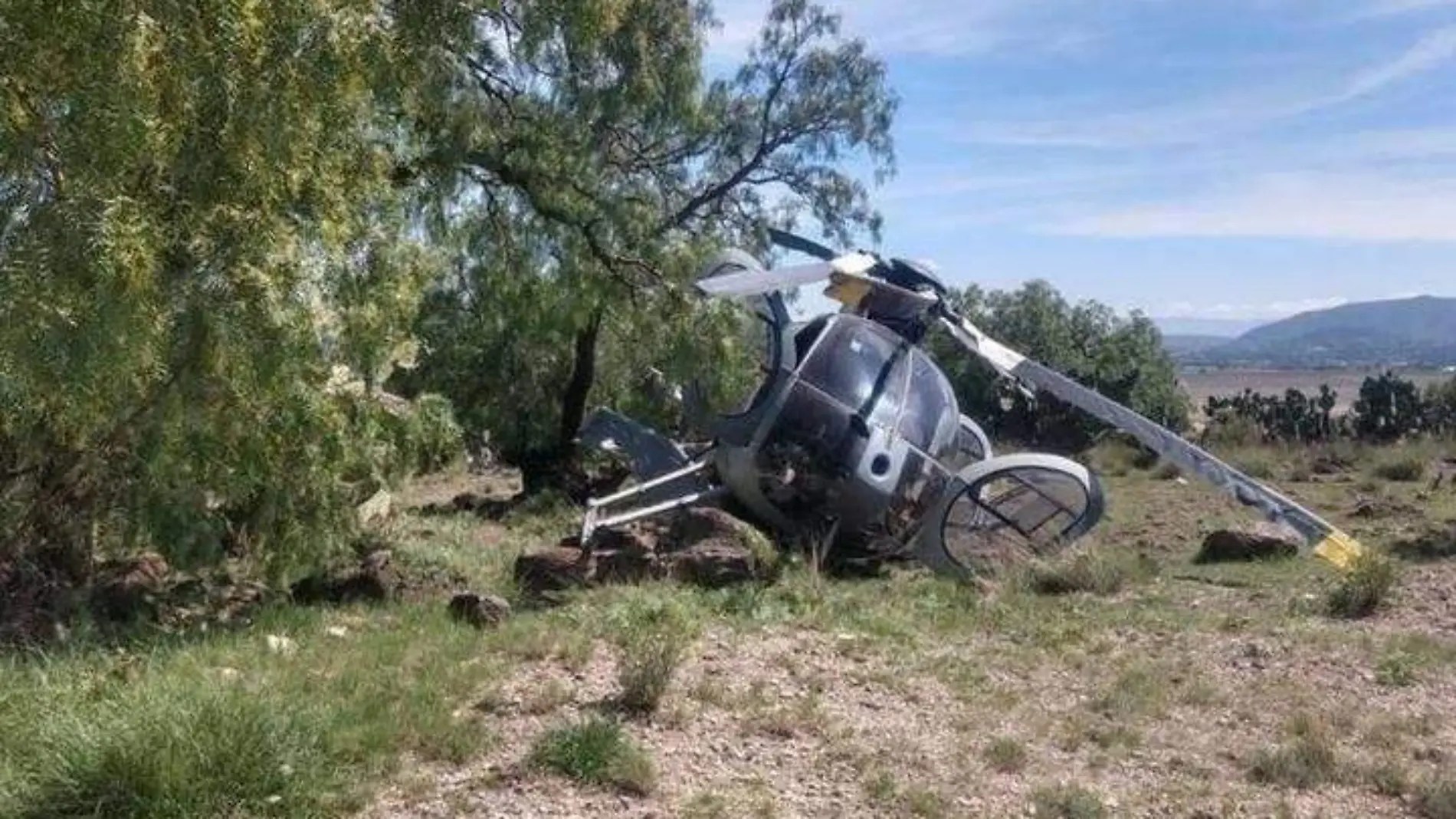 Helicóptero desplomado